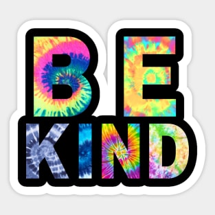 be kind tie dye Sticker